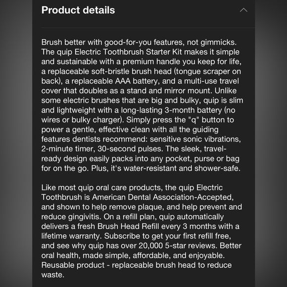 quip Sonic Electric Toothbrush Copper handle - NWT - Picture 5 of 5